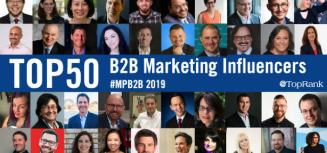 Featured Image for 50 Top B2B Marketing Influencers, Experts and Speakers in 2019 #mpb2b